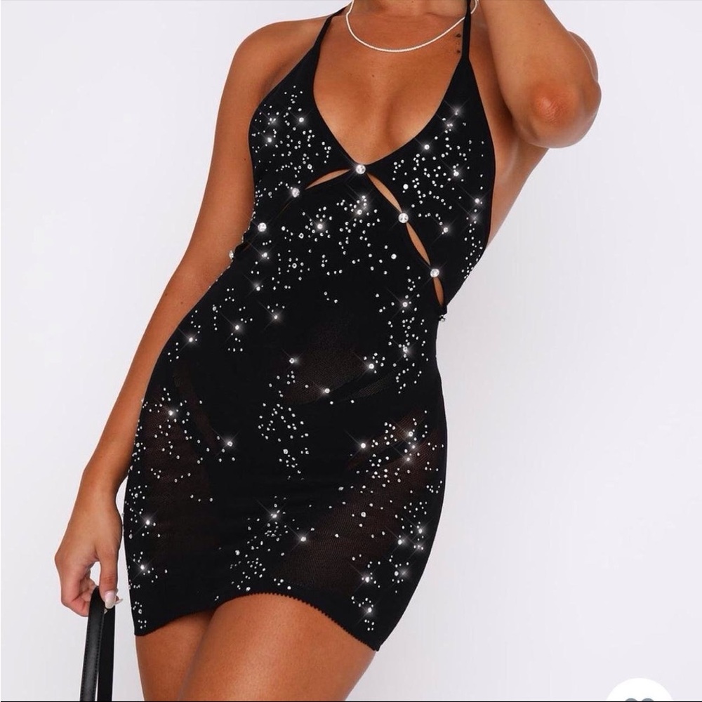 White Fox Boutique No Tempatations Sparkle Mini Dress